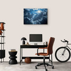 Sun and Clouds Animated Scenery Canvas Print