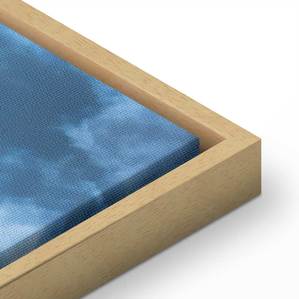 Leinwanddruck – Animierte Landschaft: Die Sonne im Kampf mit den Wolken