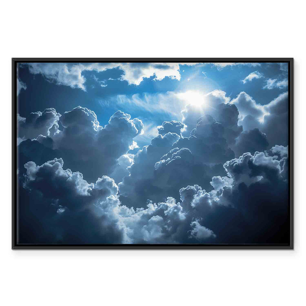 Sun and Clouds Animated Scenery Canvas Print