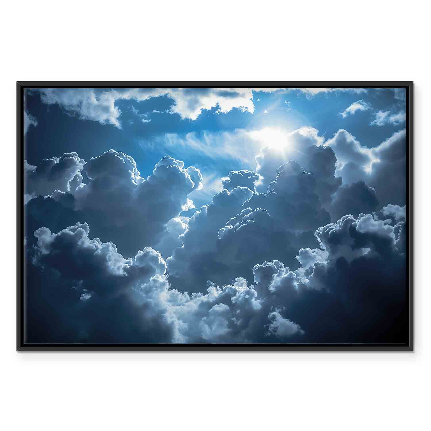 Sun and Clouds Animated Scenery Canvas Print