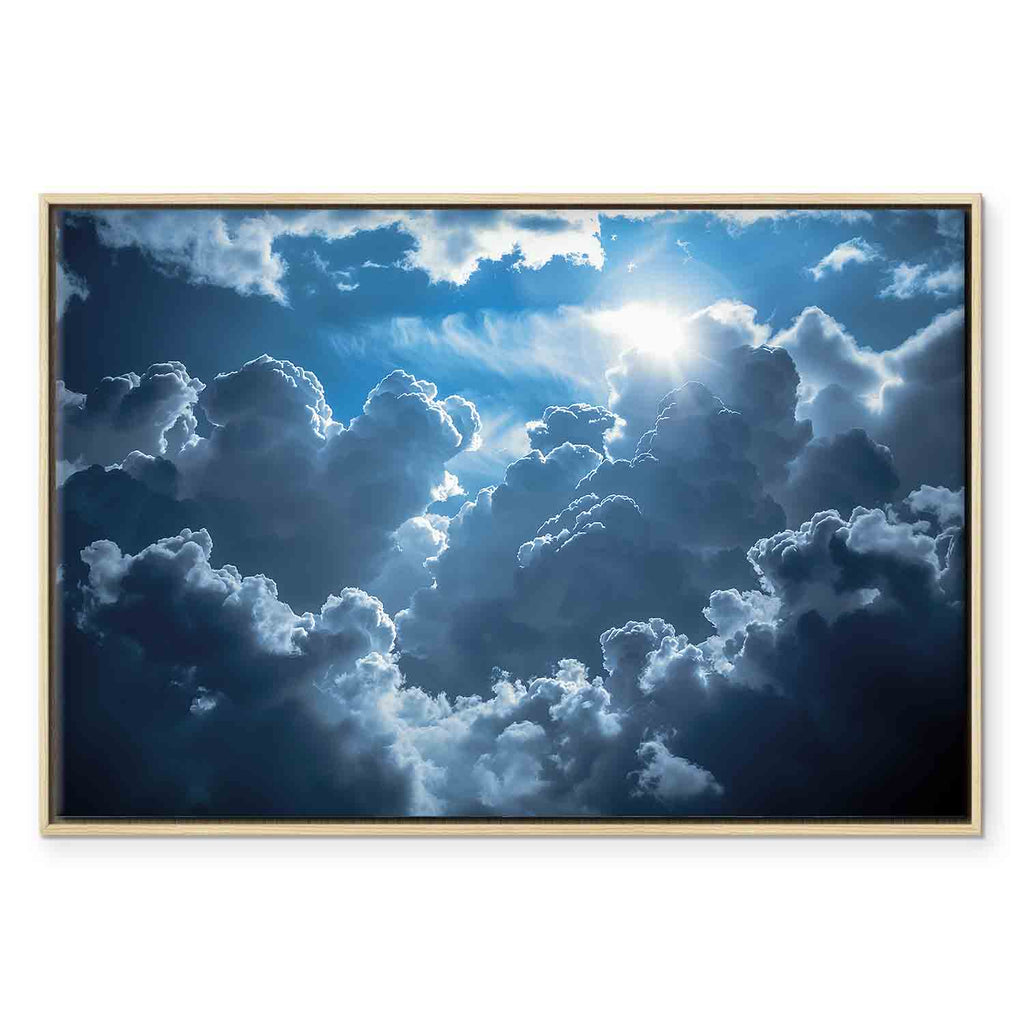 Sun and Clouds Animated Scenery Canvas Print