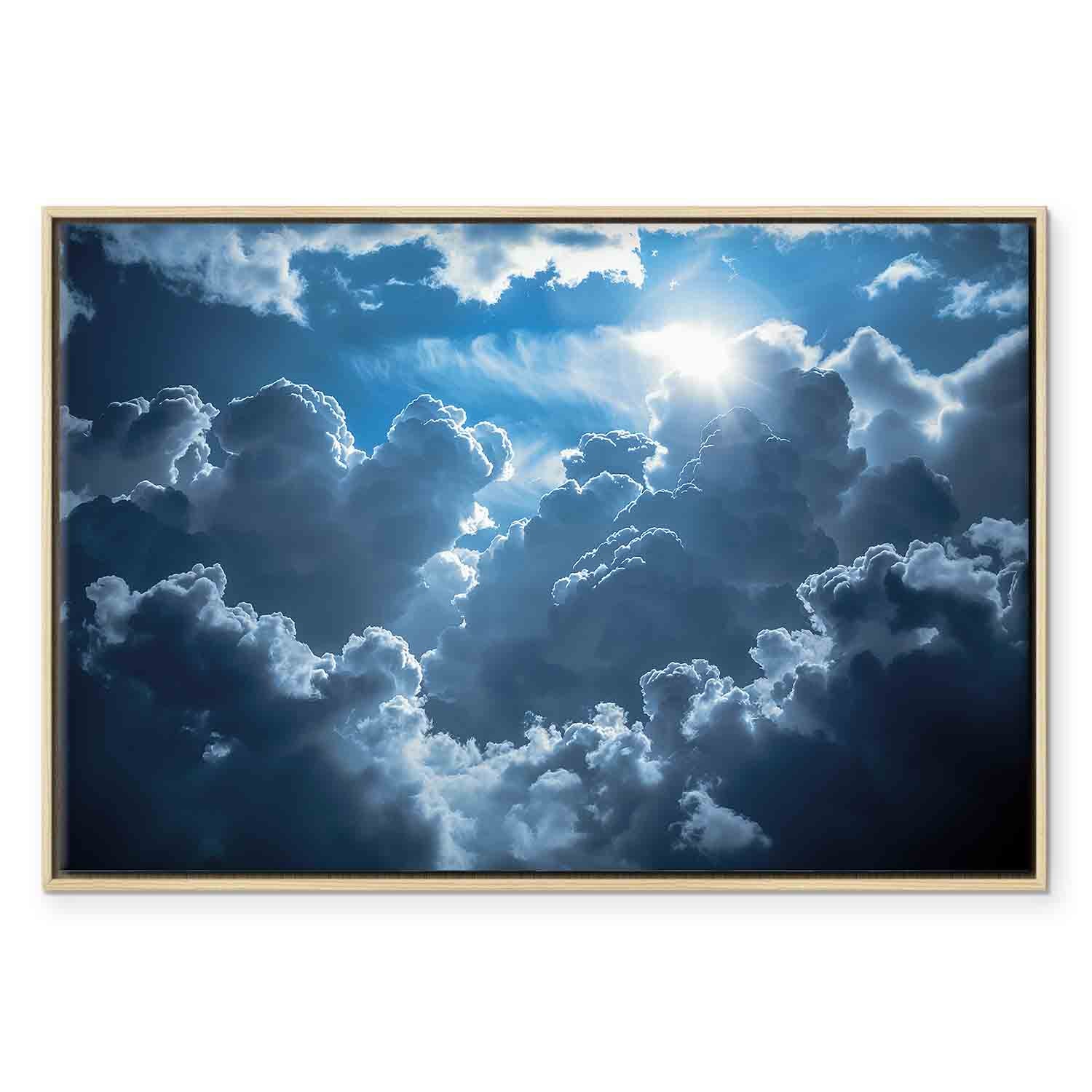 Sun and Clouds Animated Scenery Canvas Print