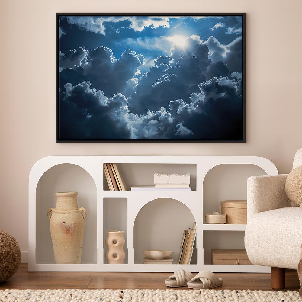 Canvas Print - Animated Scenery: The Sun Battling with Clouds