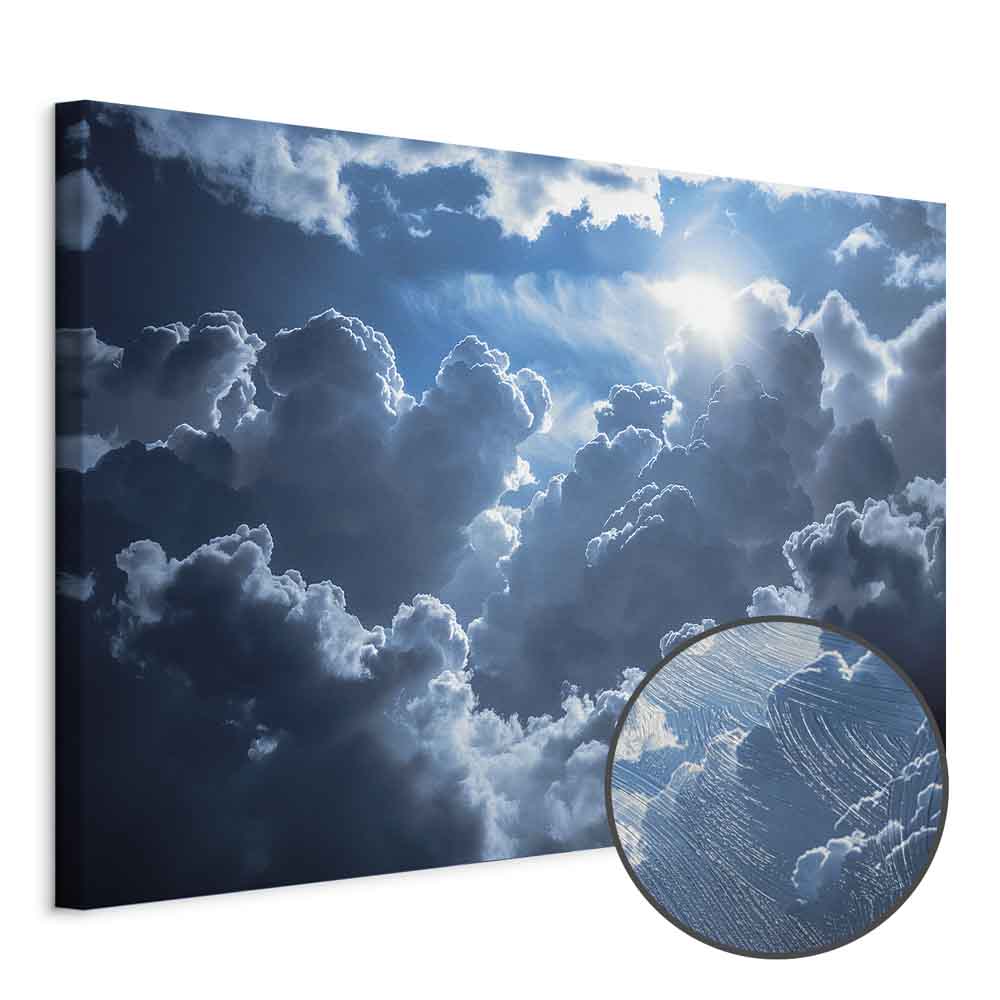 Sun and Clouds Animated Scenery Canvas Print