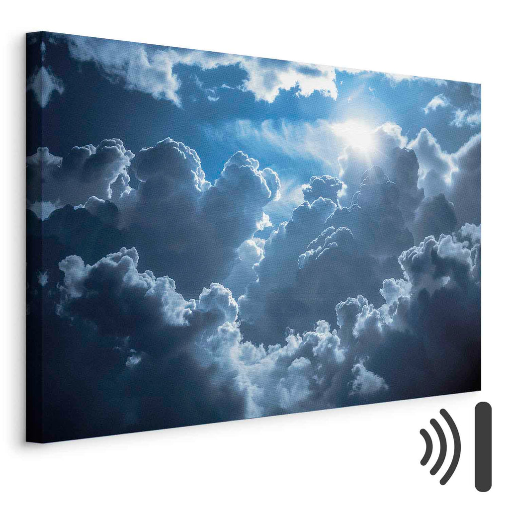 Sun and Clouds Animated Scenery Canvas Print