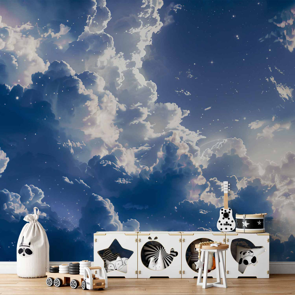 Starry Clouds Sky Corner Wall Mural