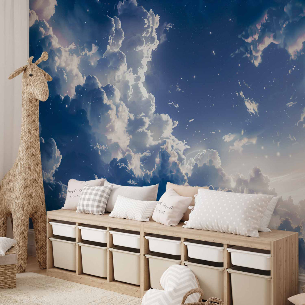 Starry Clouds Sky Corner Wall Mural