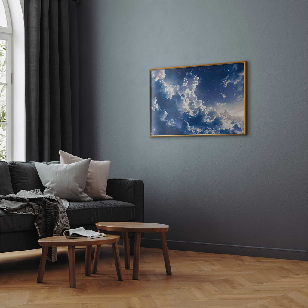 Starry Clouds Soft Light Sky Poster