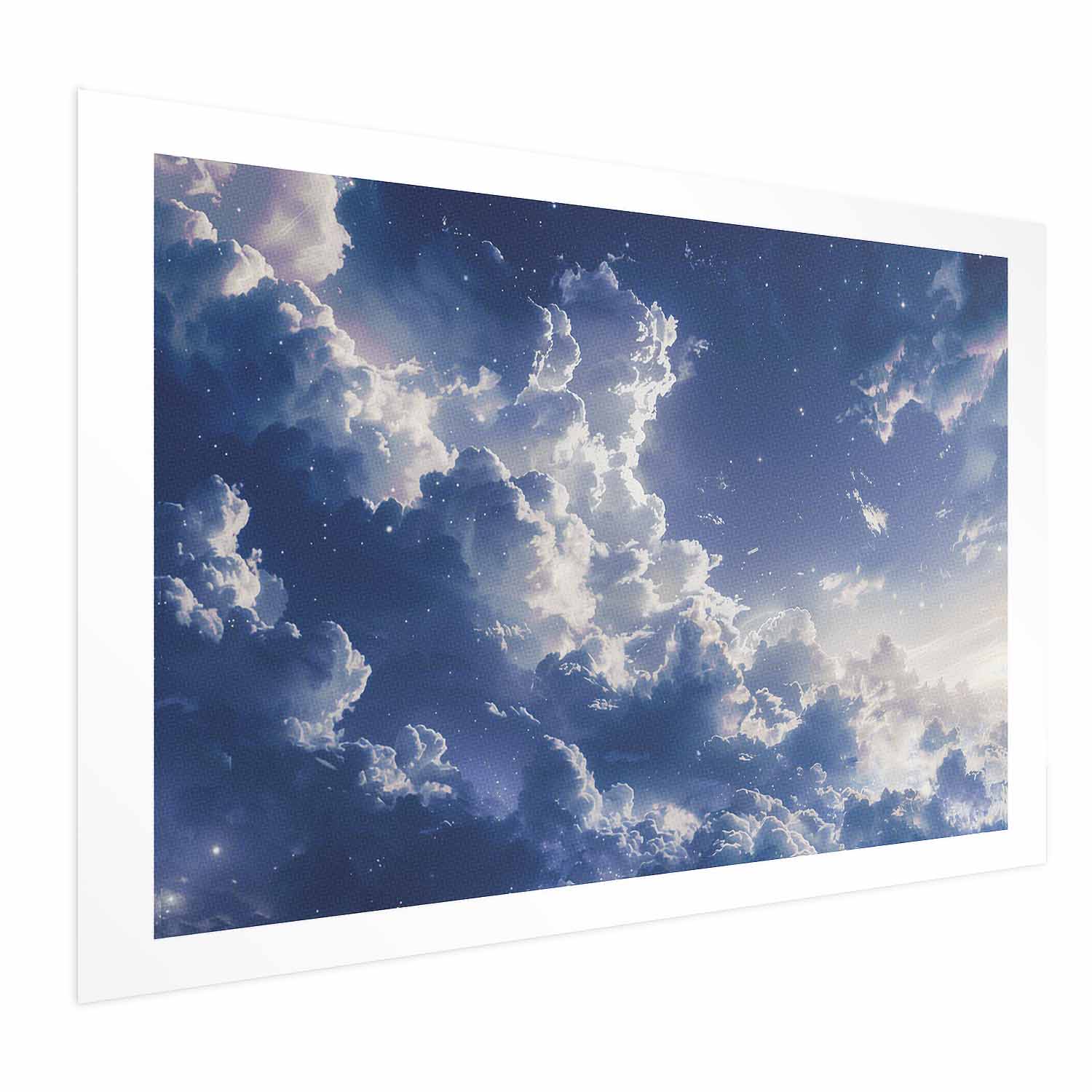 Starry Clouds Soft Light Sky Poster
