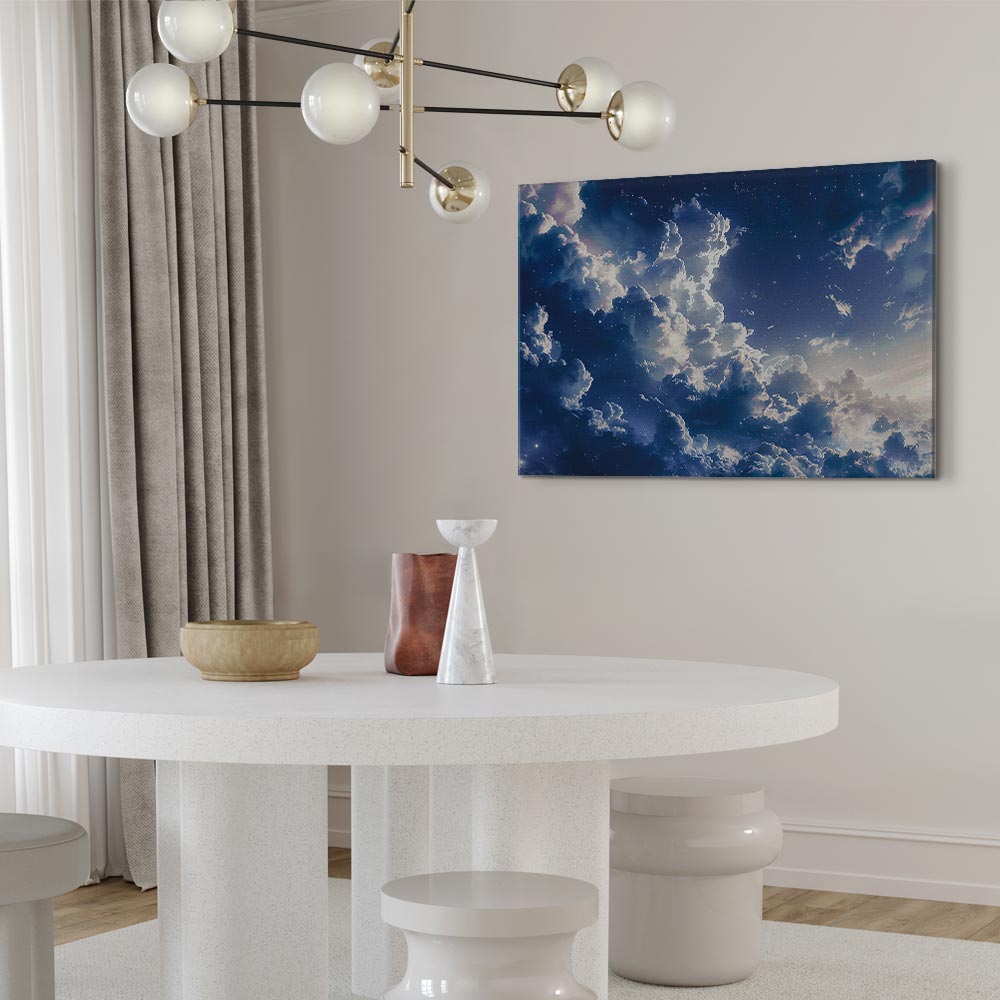 Canvas Print - Starry Clouds and Delicate Light Over a Corner of the Sky