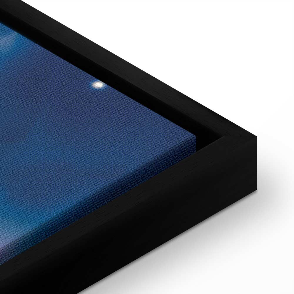 Leinwanddruck – Sternenklare Wolken und zartes Licht über einem Himmelsausschnitt