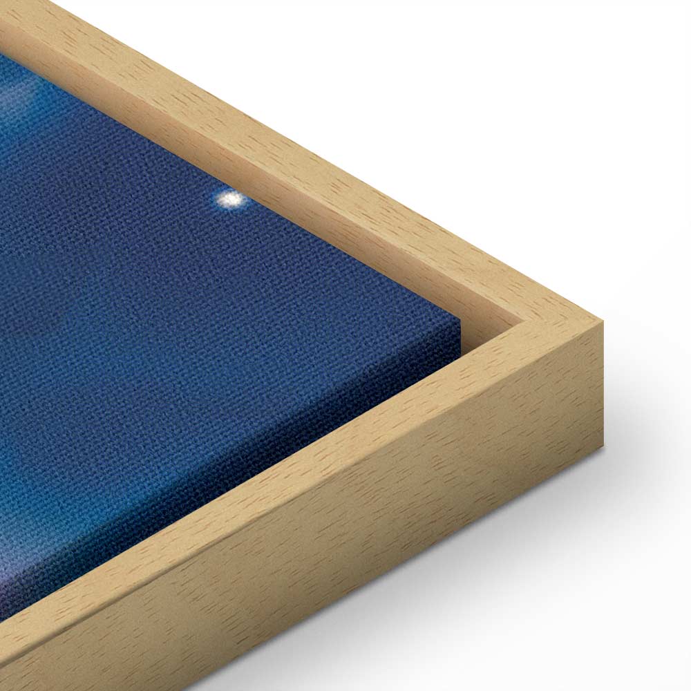 Leinwanddruck – Sternenklare Wolken und zartes Licht über einem Himmelsausschnitt