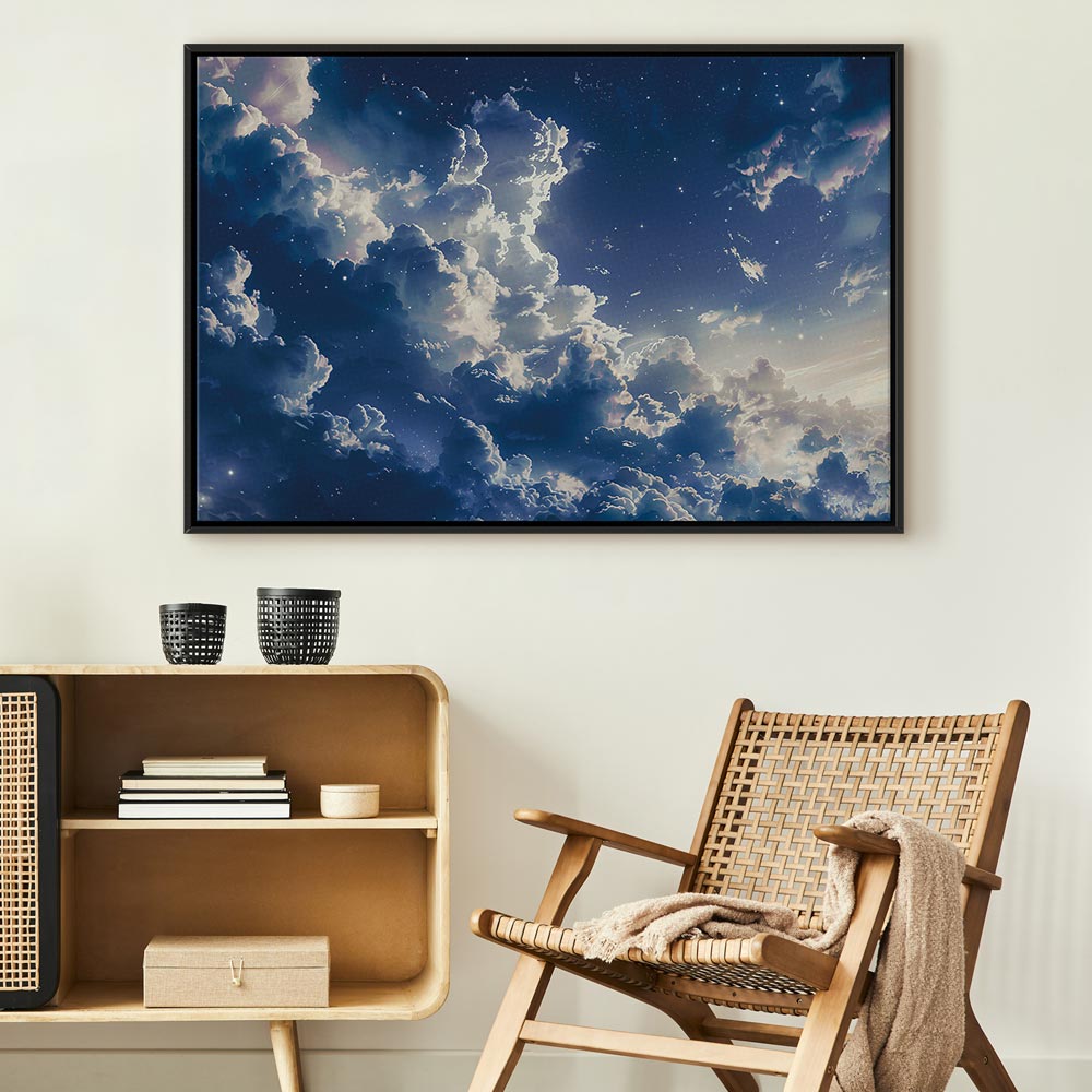 Canvas Print - Starry Clouds and Delicate Light Over a Corner of the Sky