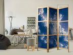 Japanese Room Divider: Starry Clouds and Delicate Light