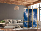 Japanese Room Divider: Starry Clouds and Delicate Light