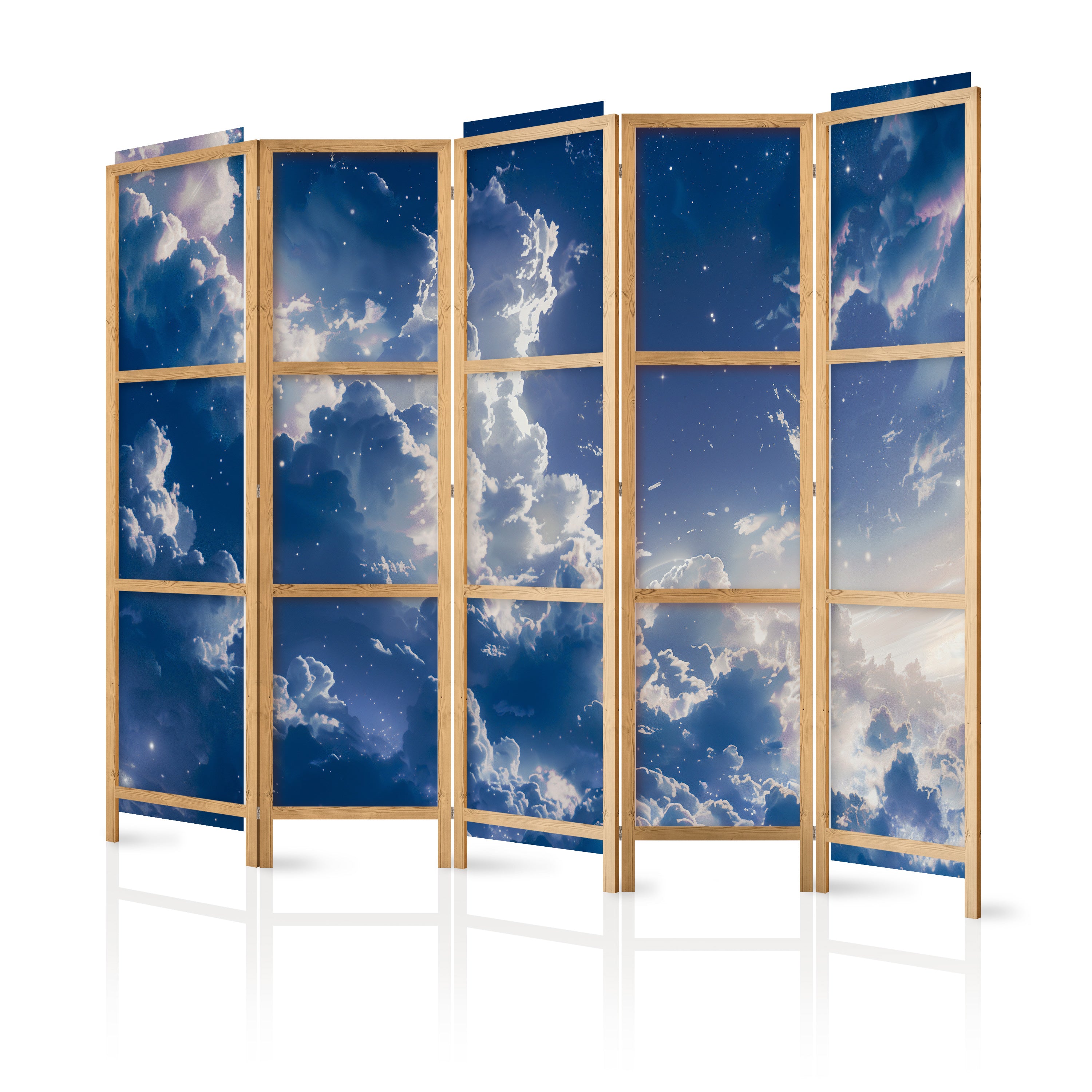 Japanese Room Divider - Starry Clouds