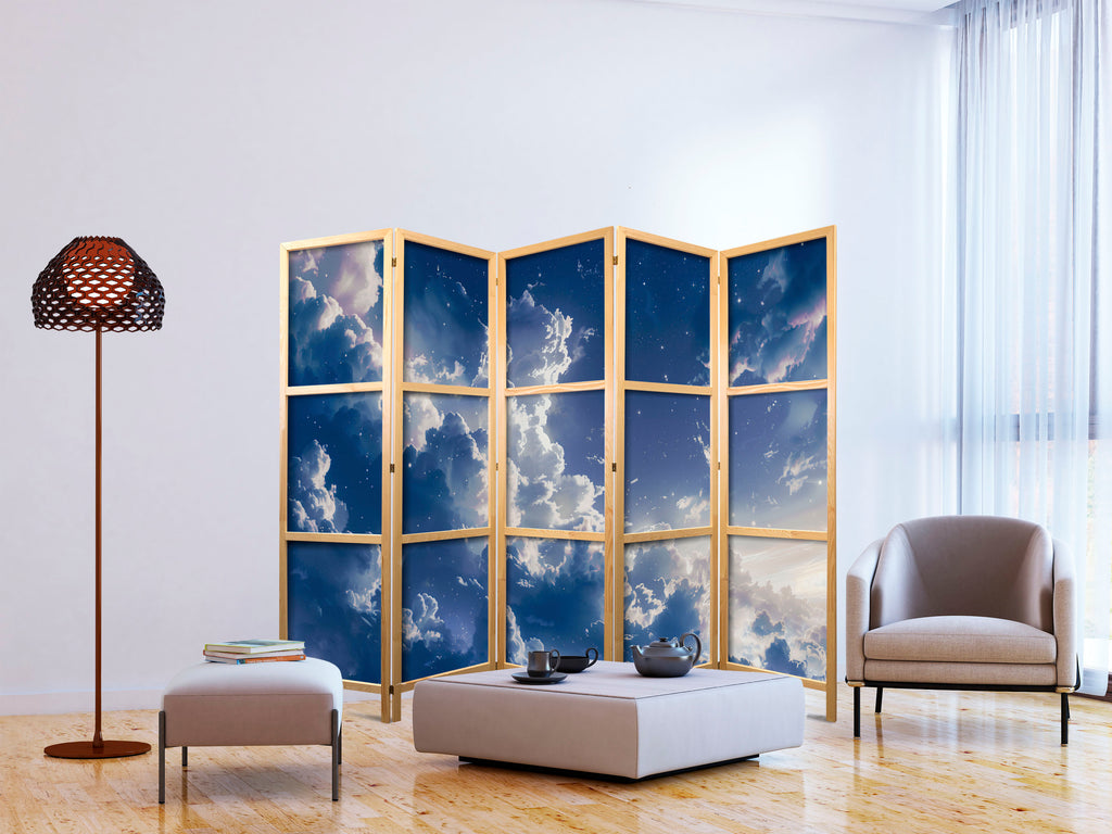 Japanese Room Divider - Starry Clouds