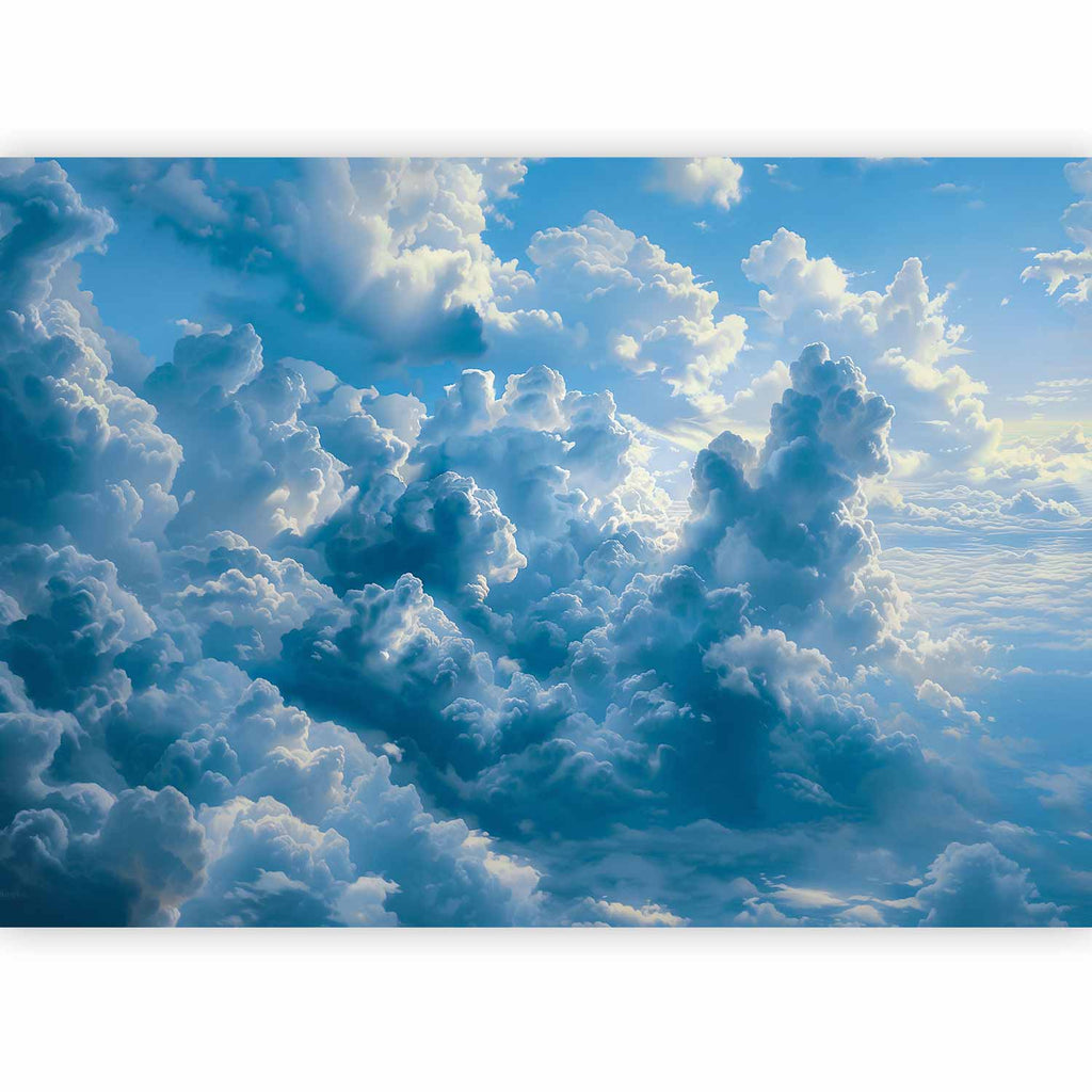 Wall Mural Ocean in the Air: Waving Clouds Reflecting Morning Light
