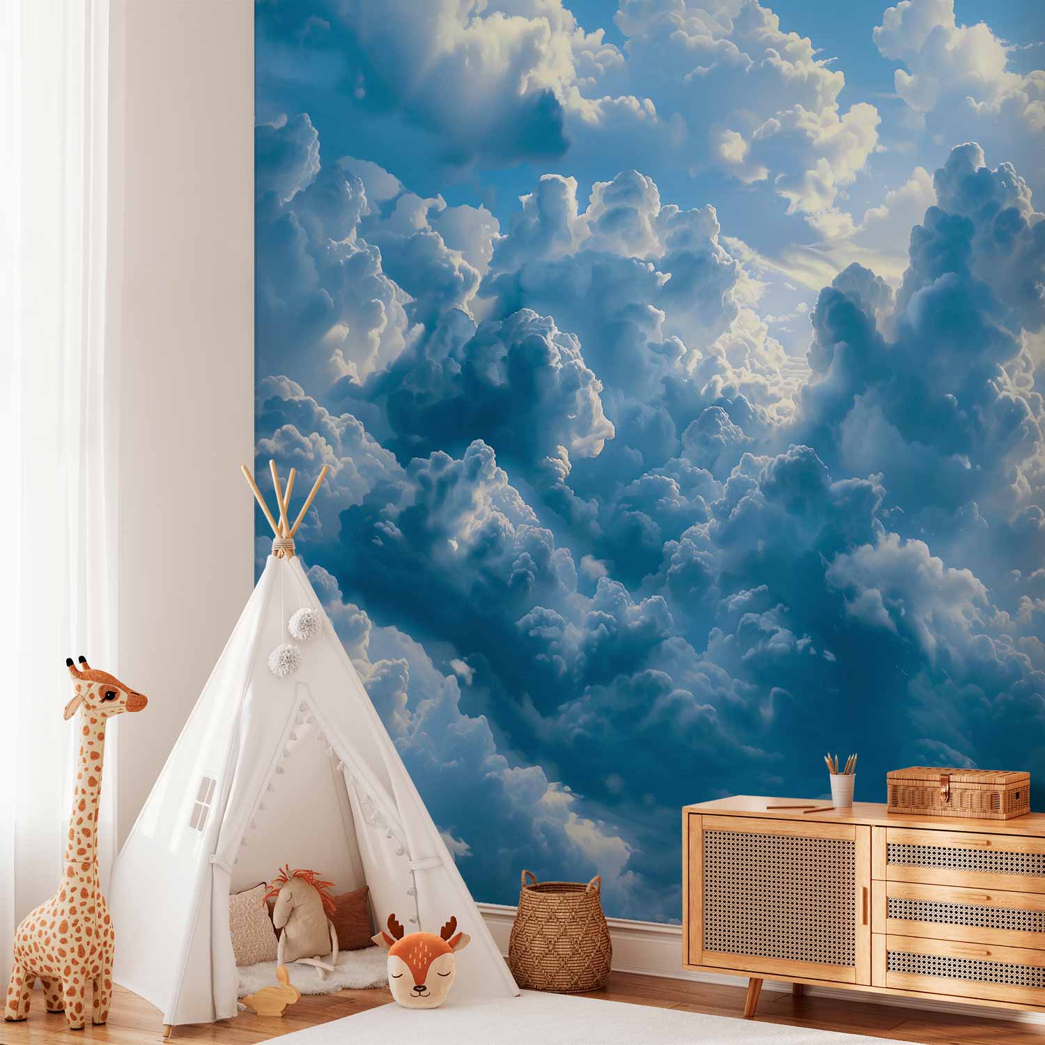 Morning Cloud Sky Ocean Wall Mural