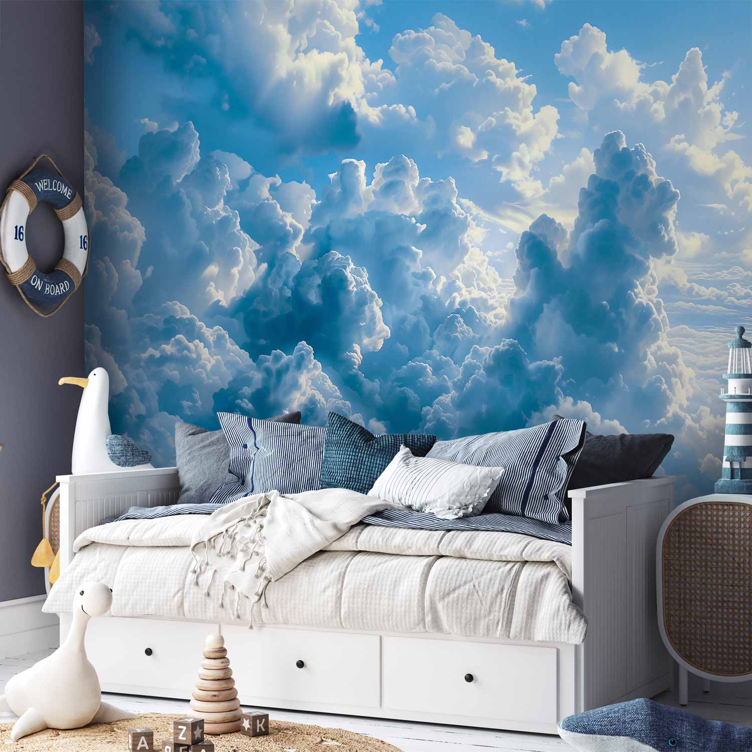 Morning Cloud Sky Ocean Wall Mural