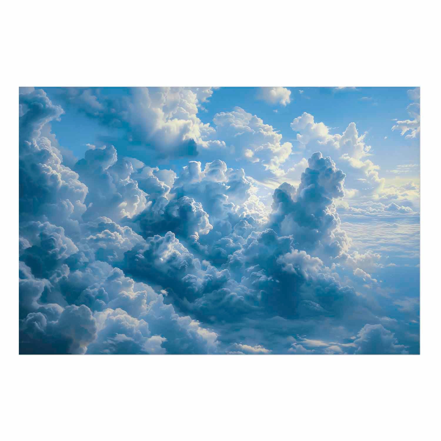 Morning Sky Clouds Reflective Light Poster