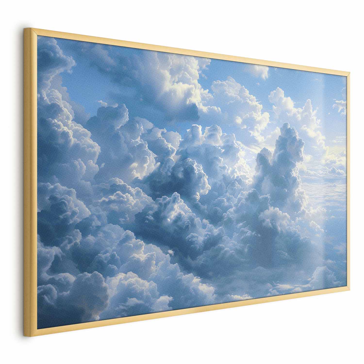 Morning Sky Clouds Reflective Light Poster