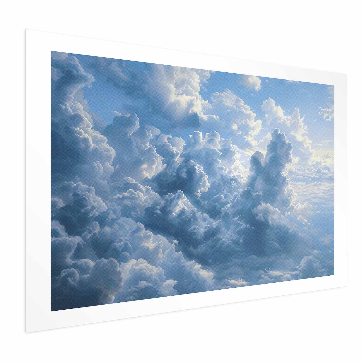 Morning Sky Clouds Reflective Light Poster
