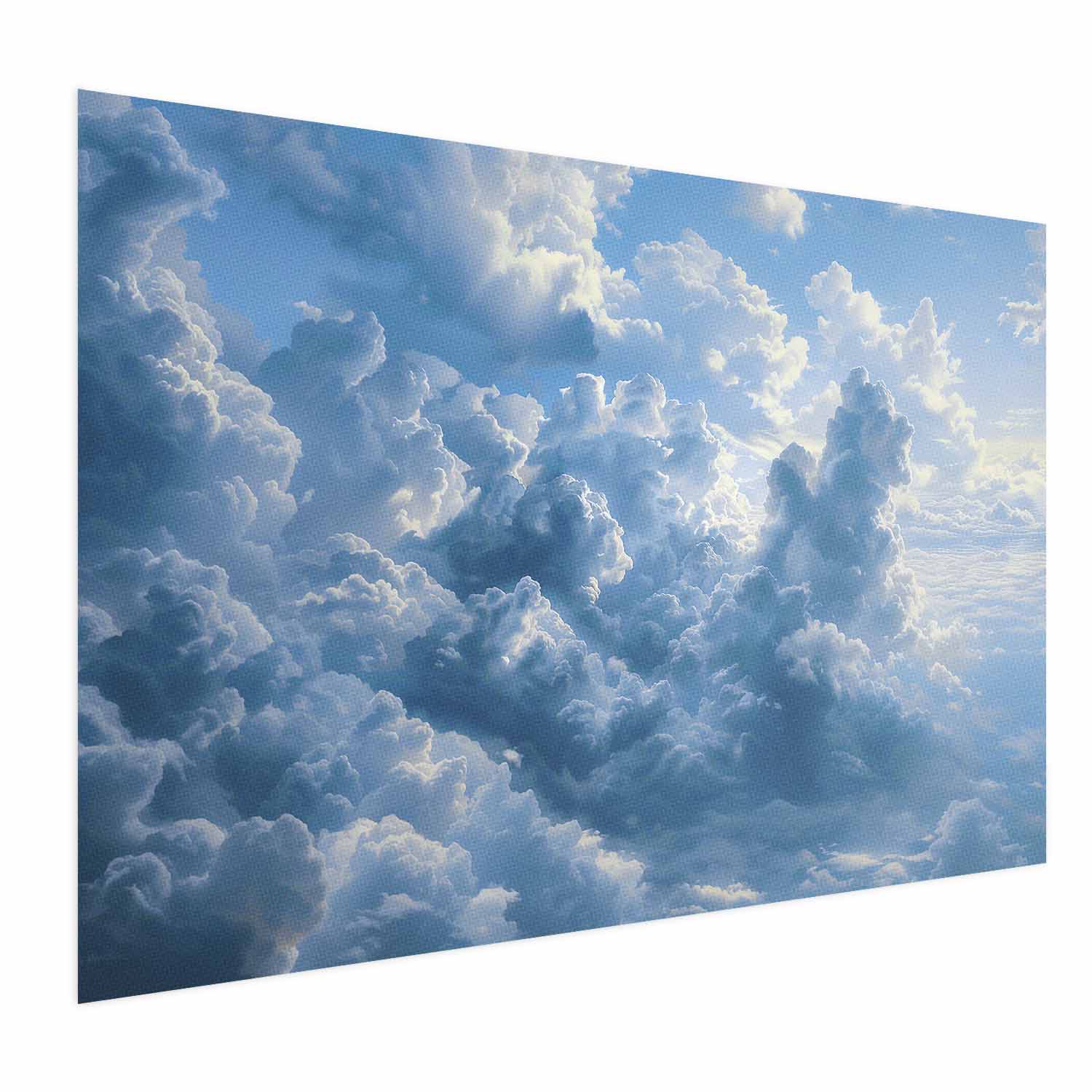 Morning Sky Clouds Reflective Light Poster