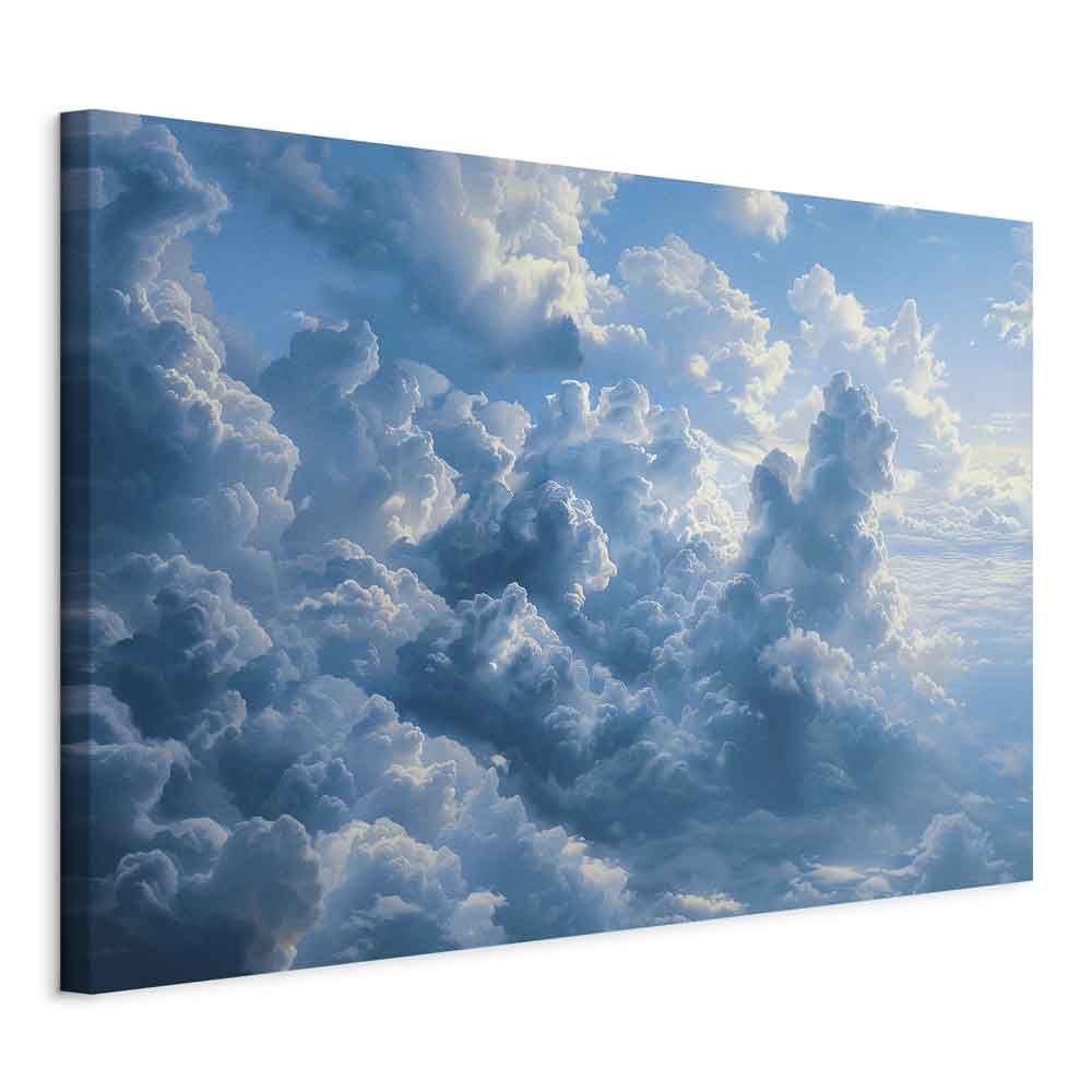 Canvas Print Ocean in the Air: Waving Clouds Reflecting Morning Light