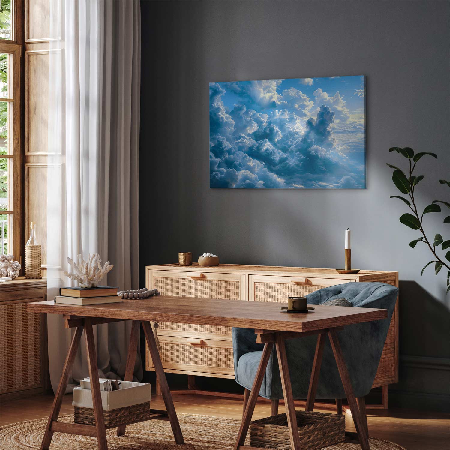 Morning Cloudscape Ocean Sky Canvas Print