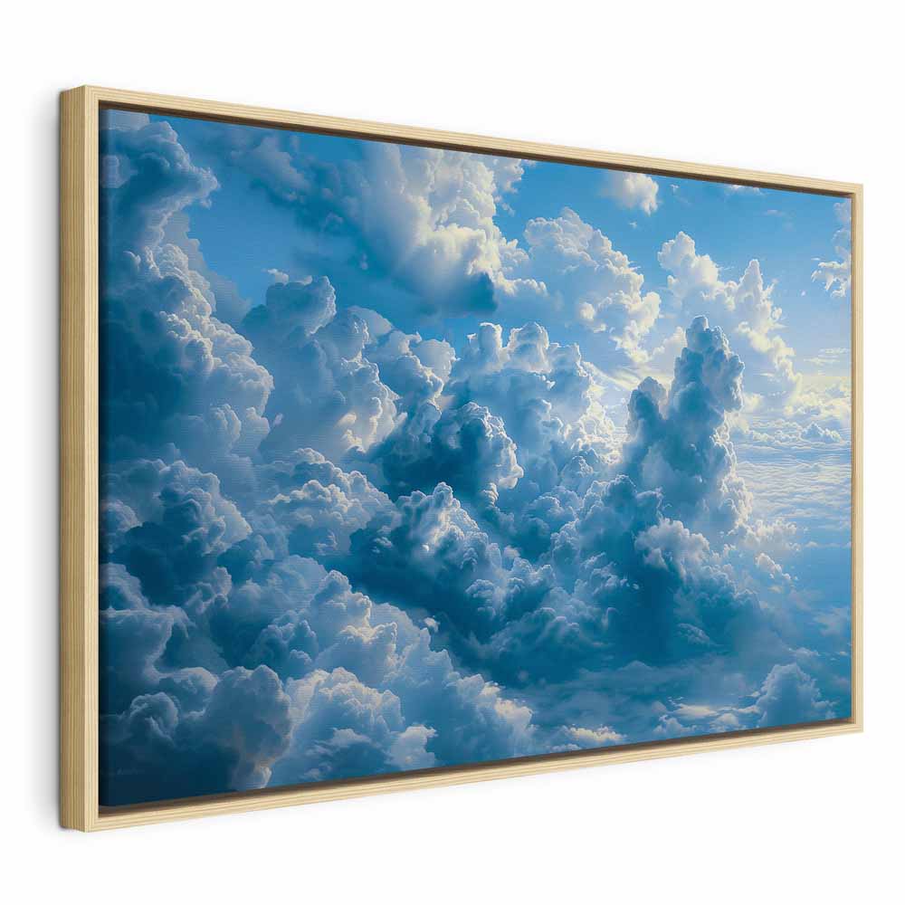 Canvas Print Ocean in the Air: Waving Clouds Reflecting Morning Light