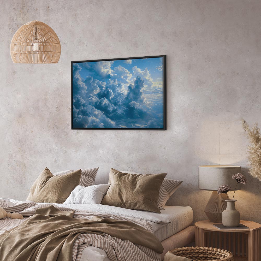 Canvas Print Ocean in the Air: Waving Clouds Reflecting Morning Light