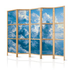 Room Divider Japanese Ocean in the Air: Waving Clouds Reflecting Morning Light