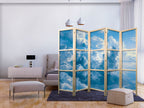 Room Divider Japanese Ocean in the Air: Waving Clouds Reflecting Morning Light