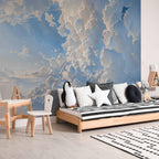 Sunlit Cloudscape Sky Wall Mural