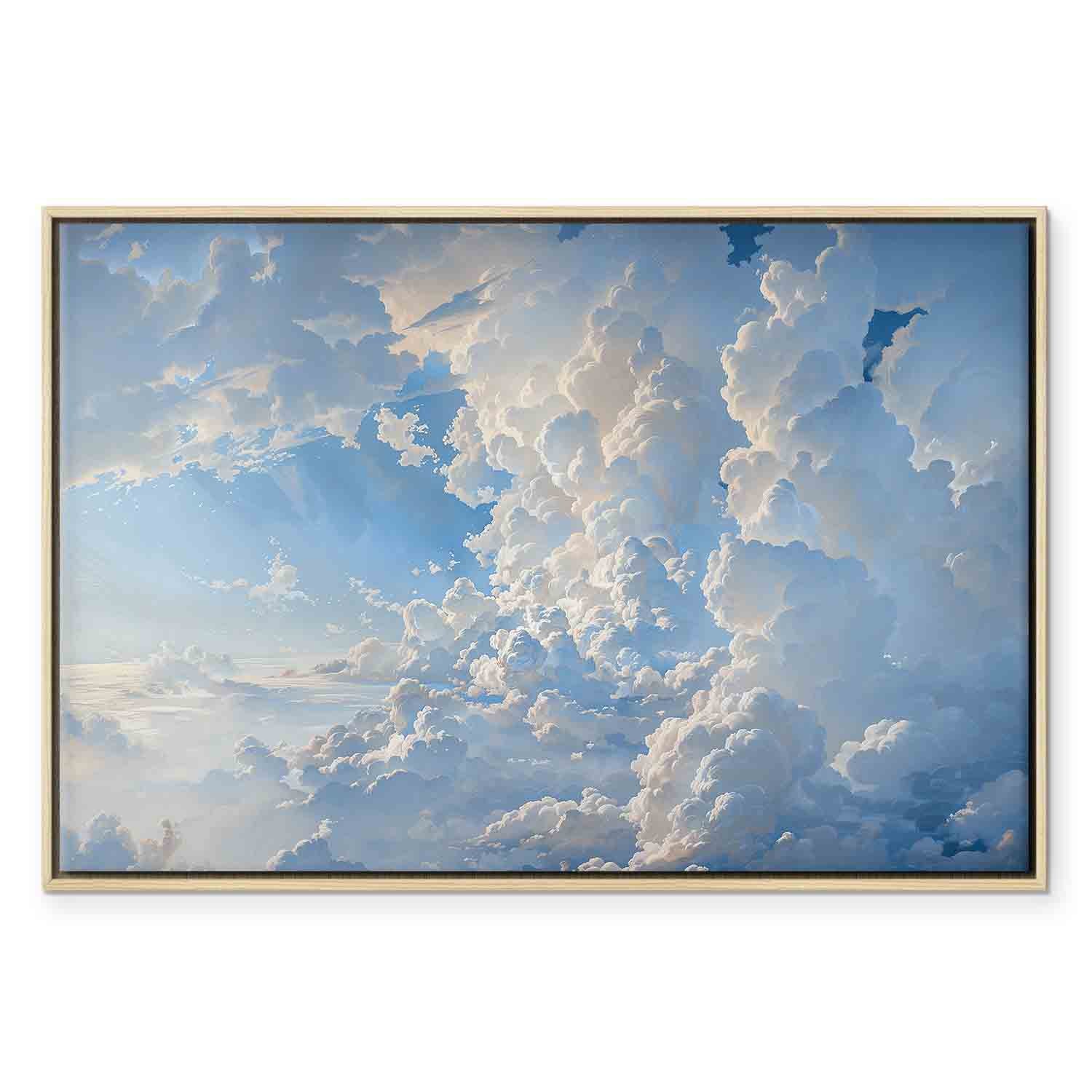 Sunlit Clouds Sky Canvas Print