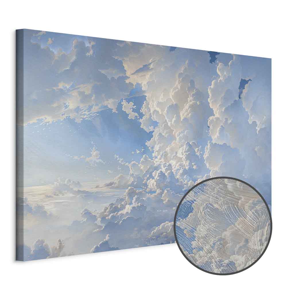 Sunlit Clouds Sky Canvas Print