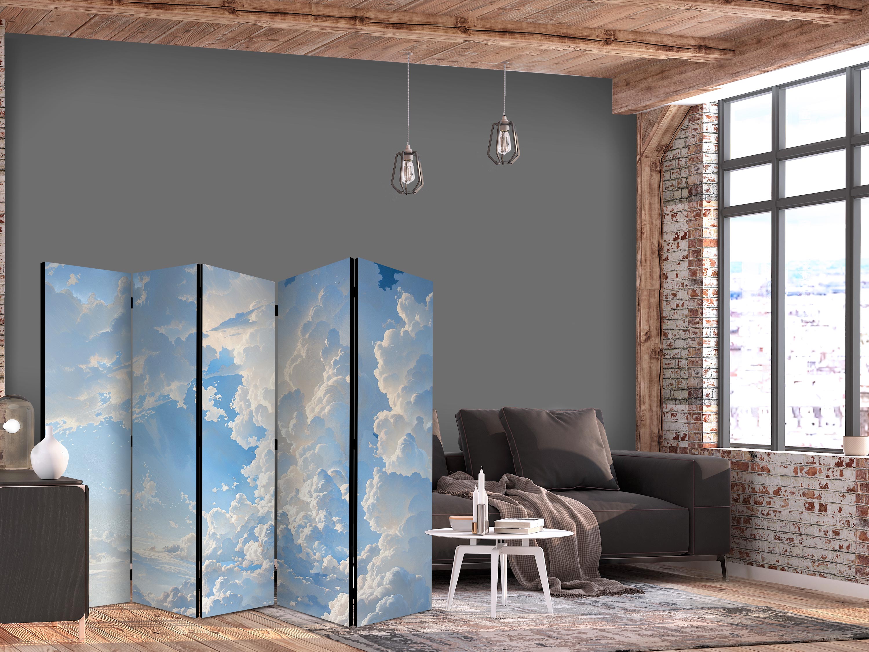 Room Divider - The Sun Revealing Cloud Secrets: Spectacular Sky Images