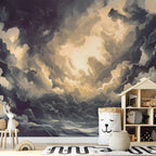 Sunlight and Clouds Dramatic Wall Mural