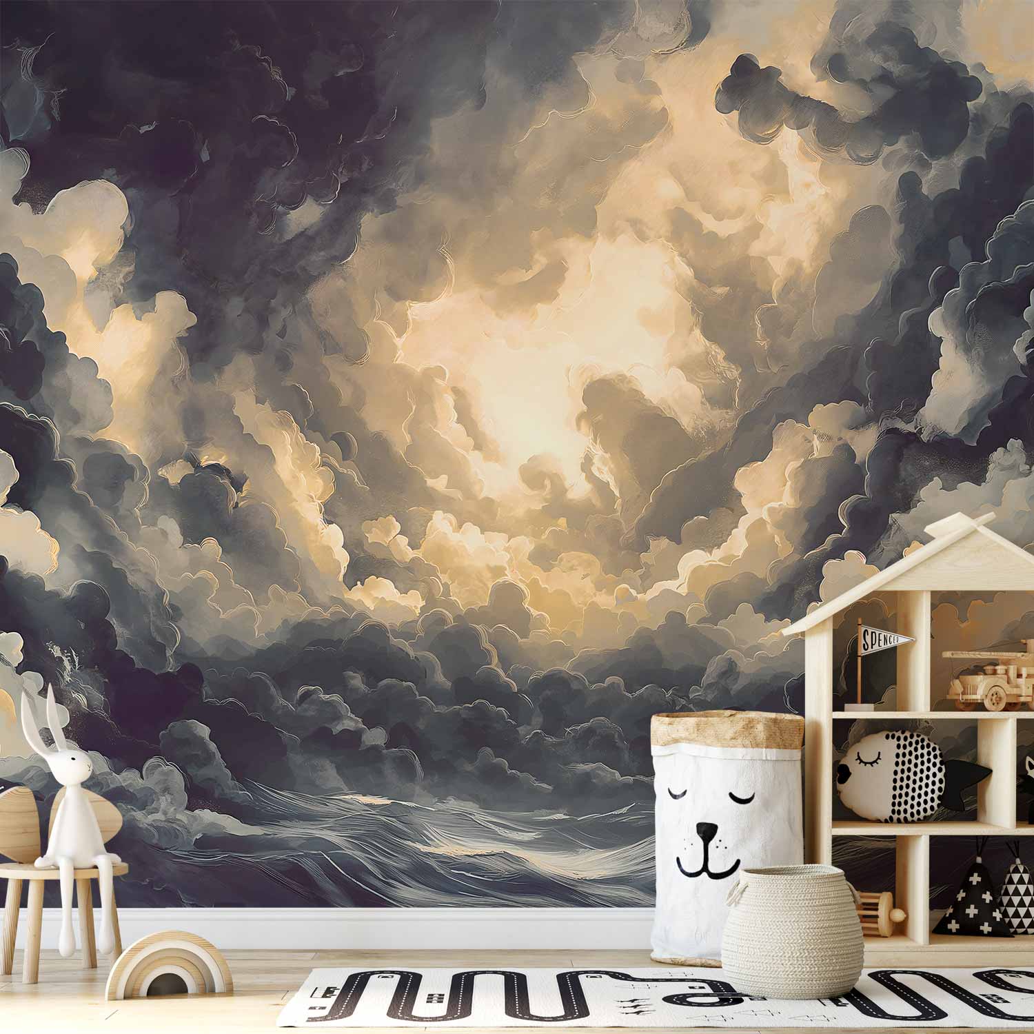 Sunlight and Clouds Dramatic Wall Mural