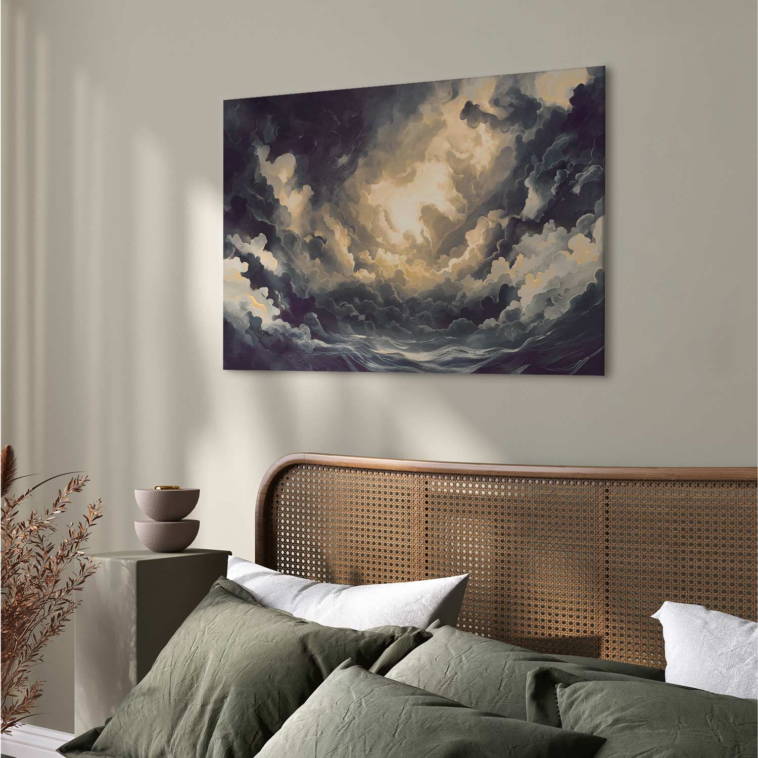 Sunlight Over Clouds Sky Canvas Print