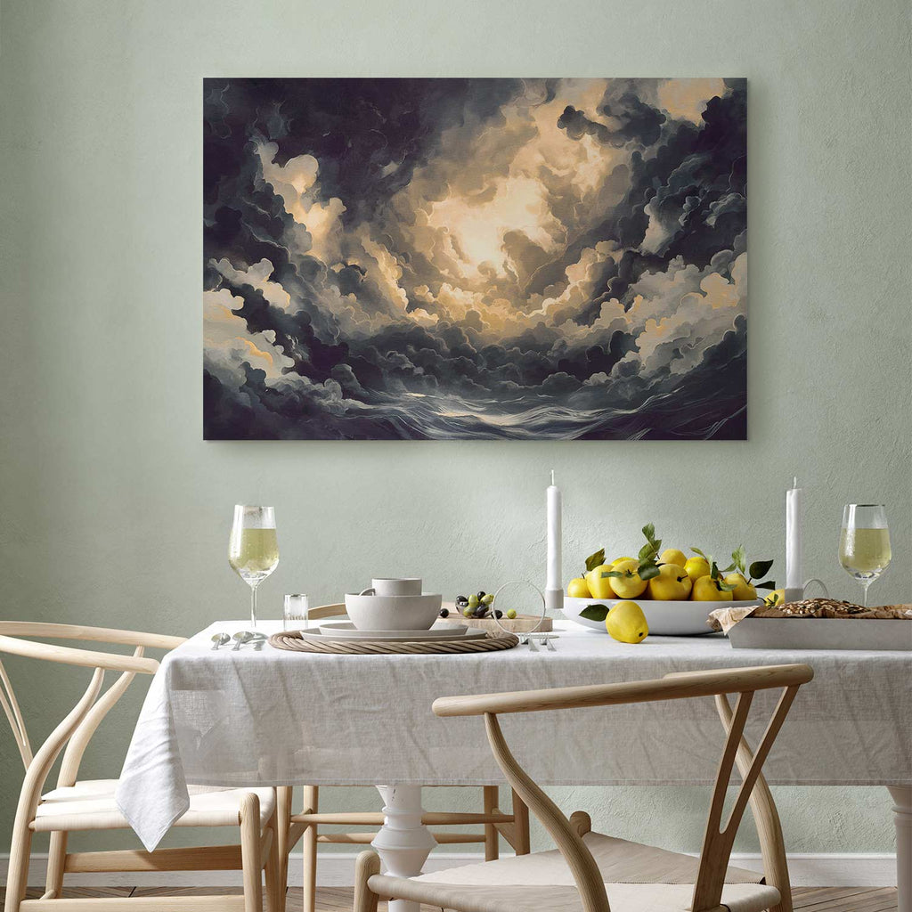 Sunlight Over Clouds Sky Canvas Print