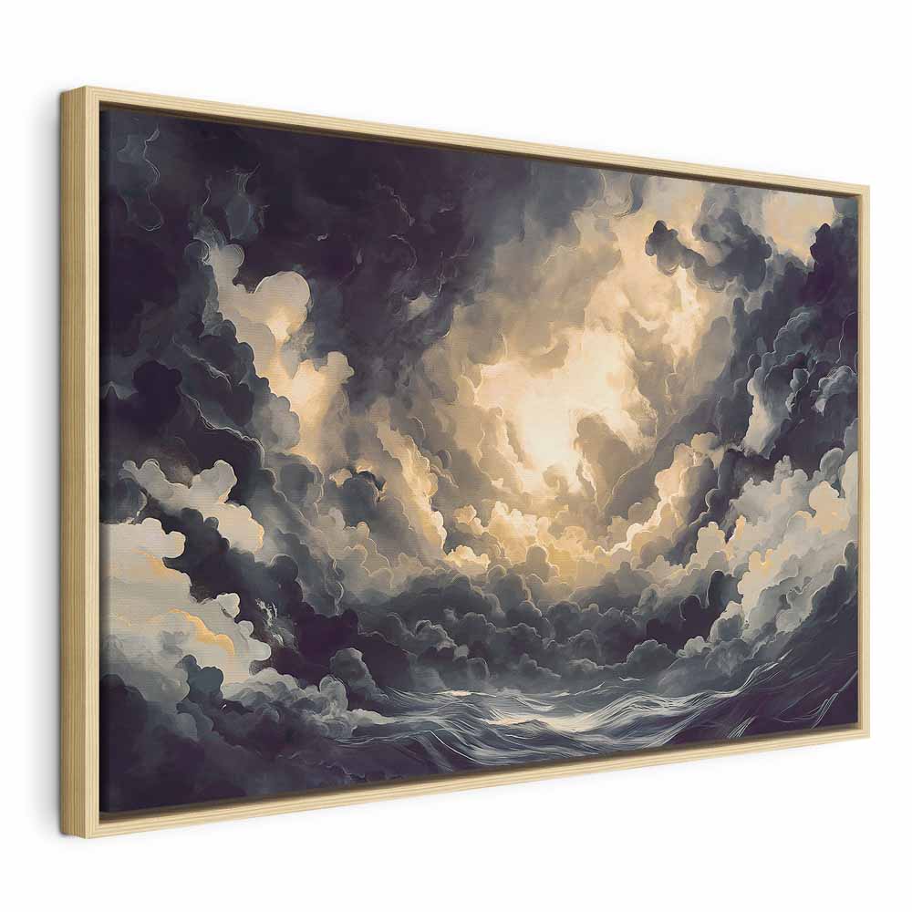 Canvas Print: Epic Light Play - The Sun Battling for Dominance Over the Clouds
