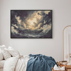 Canvas Print: Epic Light Play - The Sun Battling for Dominance Over the Clouds