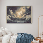 Canvas Print: Epic Light Play - The Sun Battling for Dominance Over the Clouds