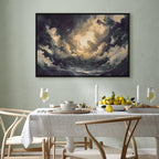 Canvas Print: Epic Light Play - The Sun Battling for Dominance Over the Clouds