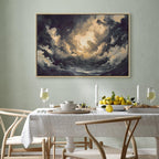 Canvas Print: Epic Light Play - The Sun Battling for Dominance Over the Clouds