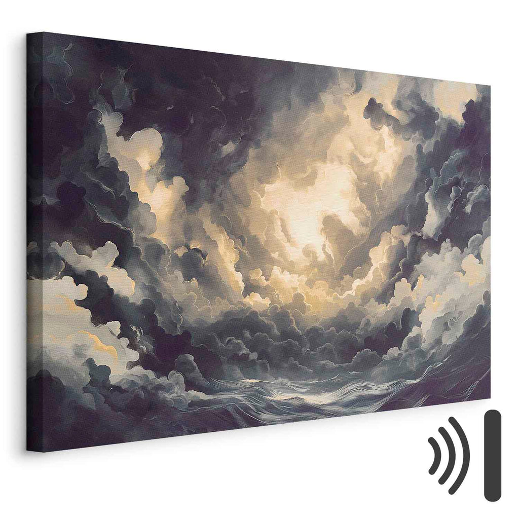 Sunlight Over Clouds Sky Canvas Print