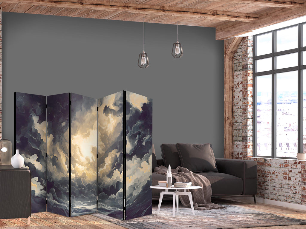 Room Divider: Epic Light Play - Sun vs Clouds