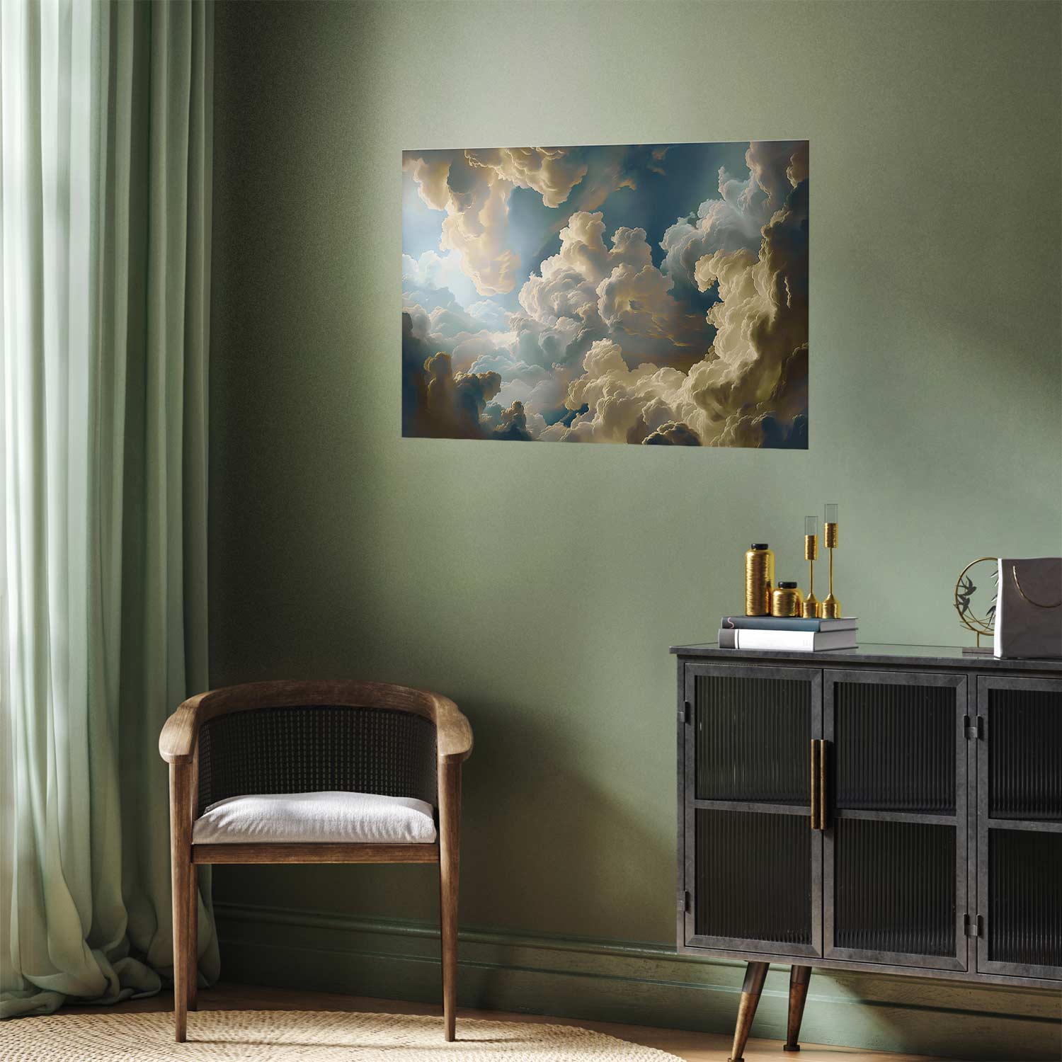 Sun and Cloud Sky Nature Poster